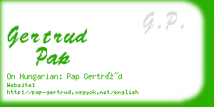 gertrud pap business card